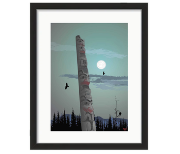 Framed & Matted Art Card -Totem Pole by Mark Preston