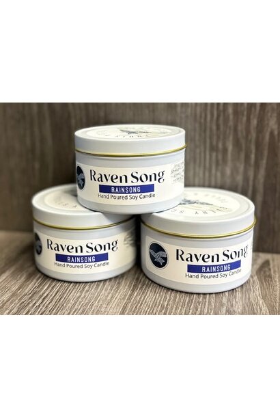 Raven Song Hand poured Soy  - Candle Rainsong