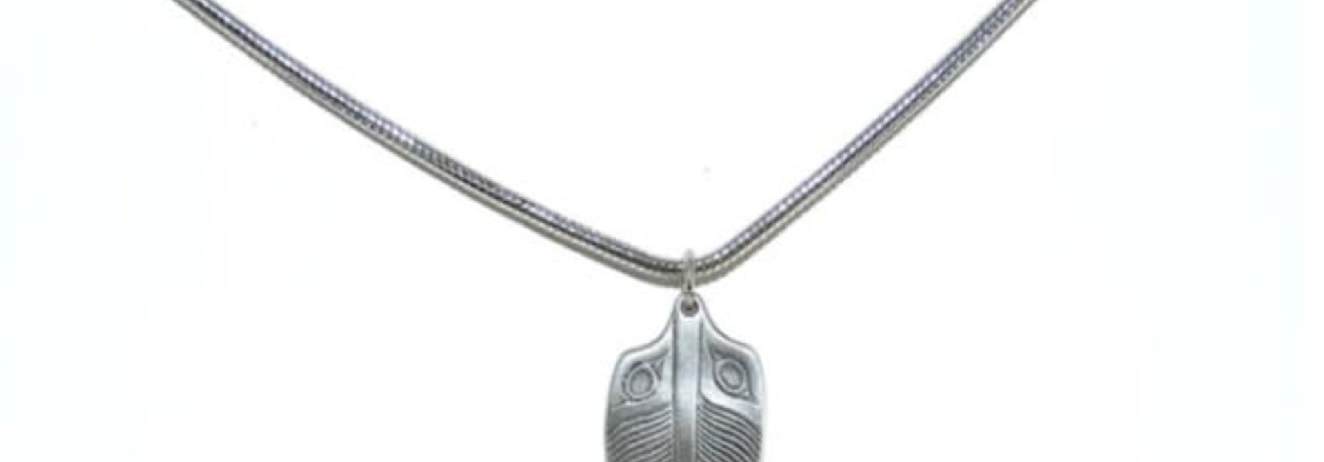 Large Pewter Feather pendant by Alex Helin