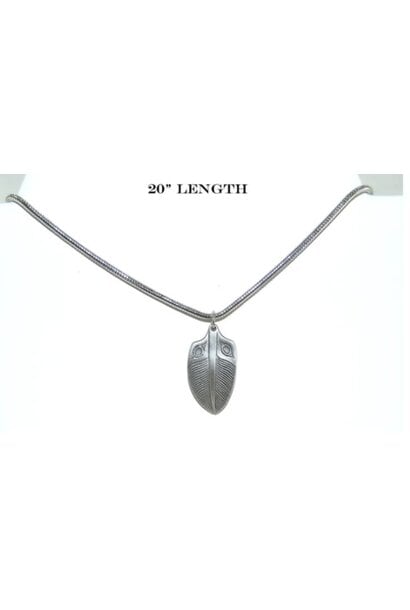 Large Pewter Feather pendant by Alex Helin