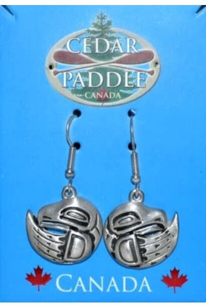Pewter Eagle earrings by Dan Yunkws