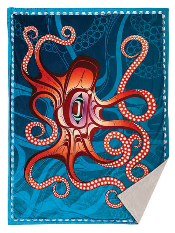 Premium Blanket - Octopus (Nuu) by Ernest Swanson