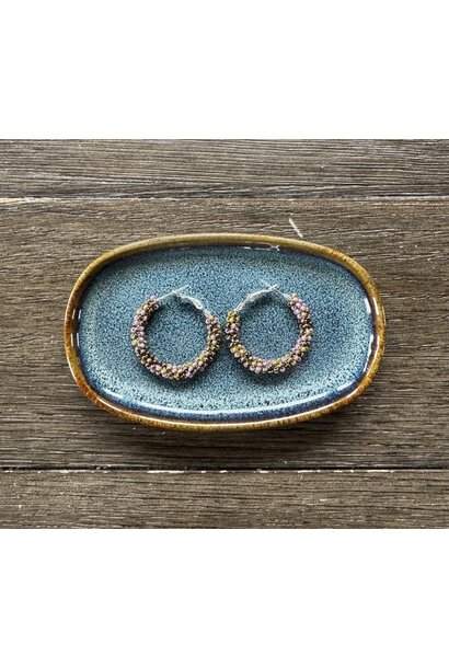 Large beaded Hoop Earrings by Jenn Carman