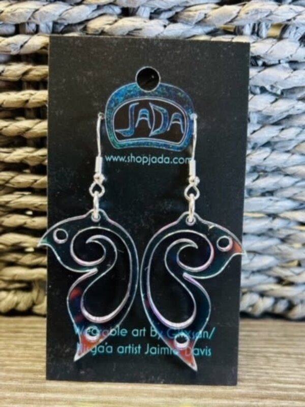 Butterflies Iridescent Earrings by Jada Creations