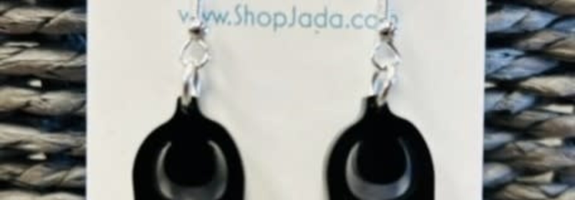 Mini Phoenix Feather earrings Black by Jada Creations