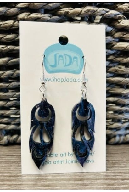 Mini Phoenix Feather earrings by Jada Creations