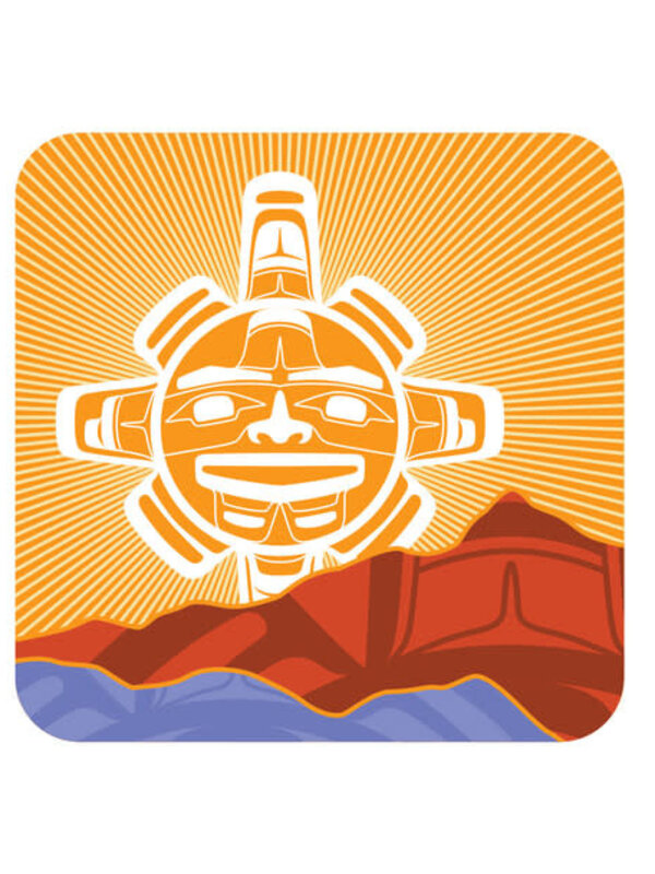 Cork-Backed Coaster - Chilkat Sun by Nahaan