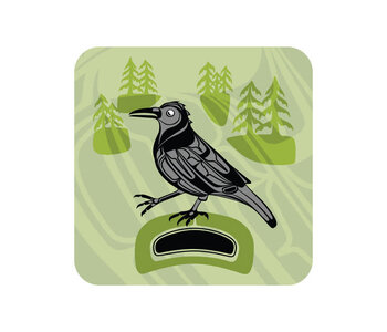 Cork-Backed Coaster - Crow - Walk in the Park by Paul Windsor