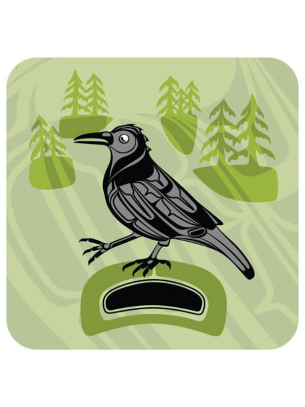 Cork-Backed Coaster - Crow - Walk in the Park by Paul Windsor