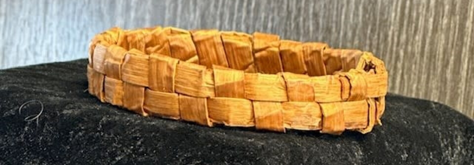 1/2" Woven Bangle Natural Cedar by Brianna Underhill