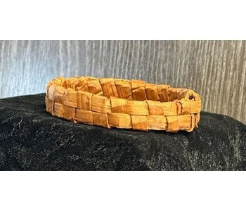 1/2" Woven Bangle Natural Cedar by Brianna Underhill