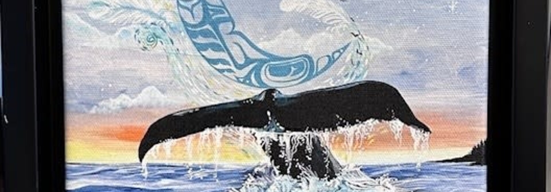 Framed Canvas Whale Song by Karen Erickson