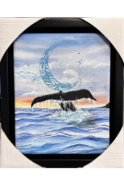 Framed Canvas Whale Song by Karen Erickson