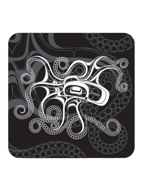 Cork Backed Coaster - Octopus (Nuu) by Ernest Swanson