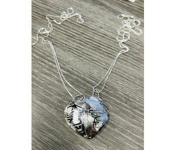 Hand Carved Silver "Friendship" Pendants - Wolf by Shirley Stanley