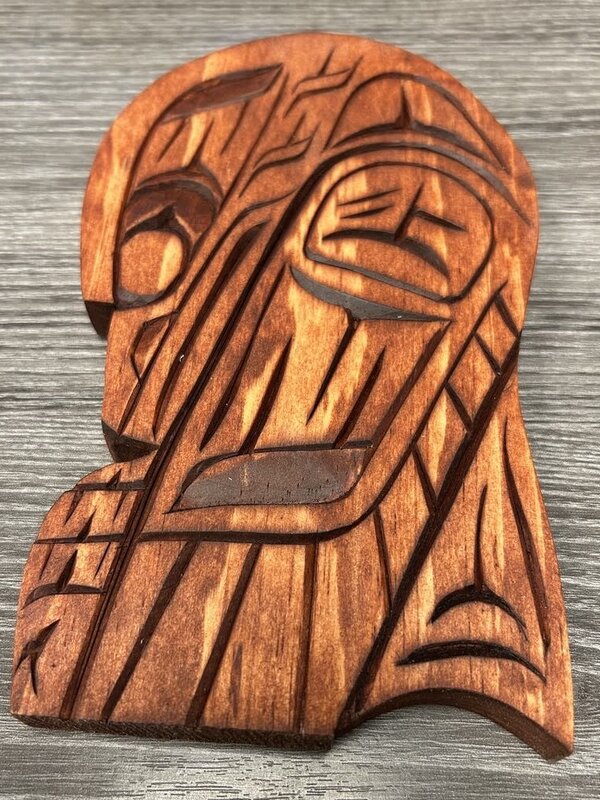 Hand Carved 9" Wall Plaque-Raven by Nelson McCarty