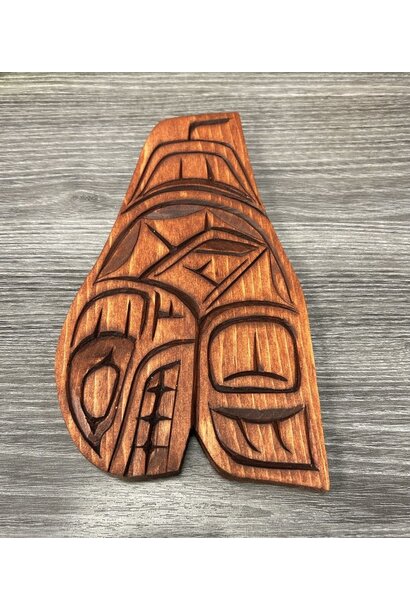 Hand Carved 9" Wall Plaque-Orca by Nelson McCarty