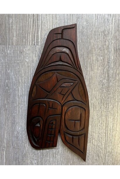 Hand Carved 13.25" wall plaque-Orca by Nelson McCarty
