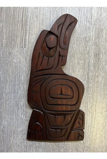 Hand Carved 13.25" Wall plaque- Proud Raven by Nelson McCarty