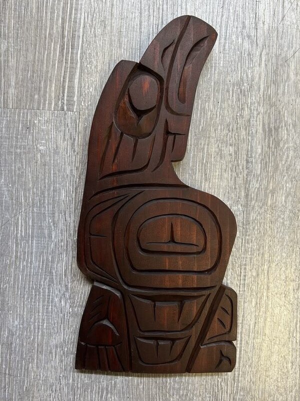 Hand Carved 13.25" Wall plaque- Proud Raven by Nelson McCarty