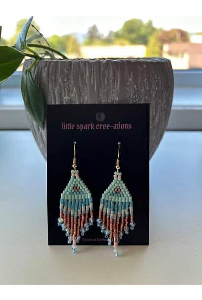 Small beaded earrings by Little Spark Cree-ations