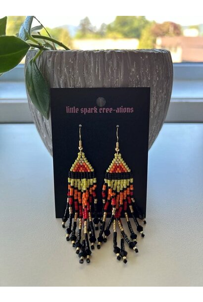 Large Beaded Earrings by Little Spark Cree-ations