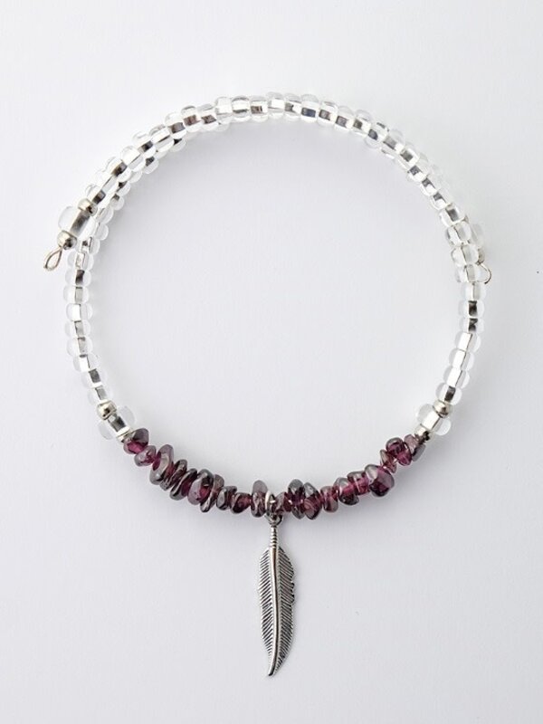 Birthstone Coil Bracelet January