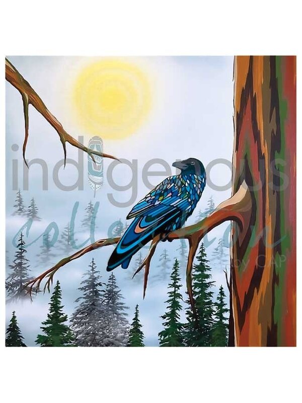 Matted & Framed Art Card Golden Moon by Shelley Davies