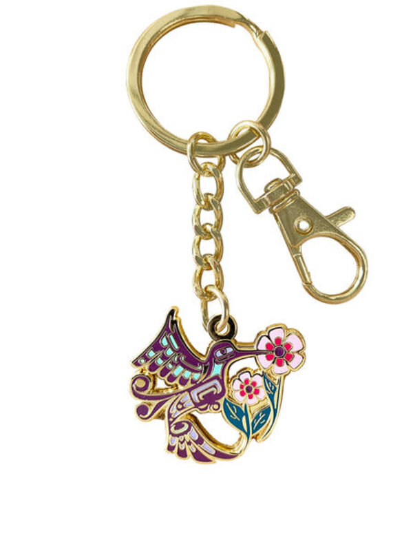 Enamel Keychain - Hummingbird by Francis Dick