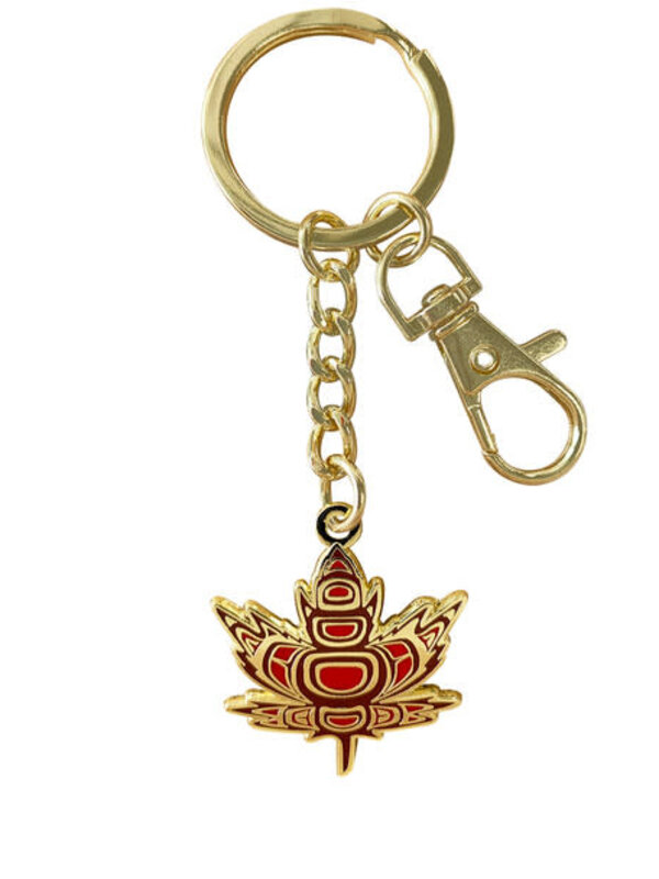 Enamel Keychain - Indigenous Maple by Paul Windsor