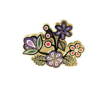 Enamel Pin - Ojibwe Florals by Storm Angeconeb