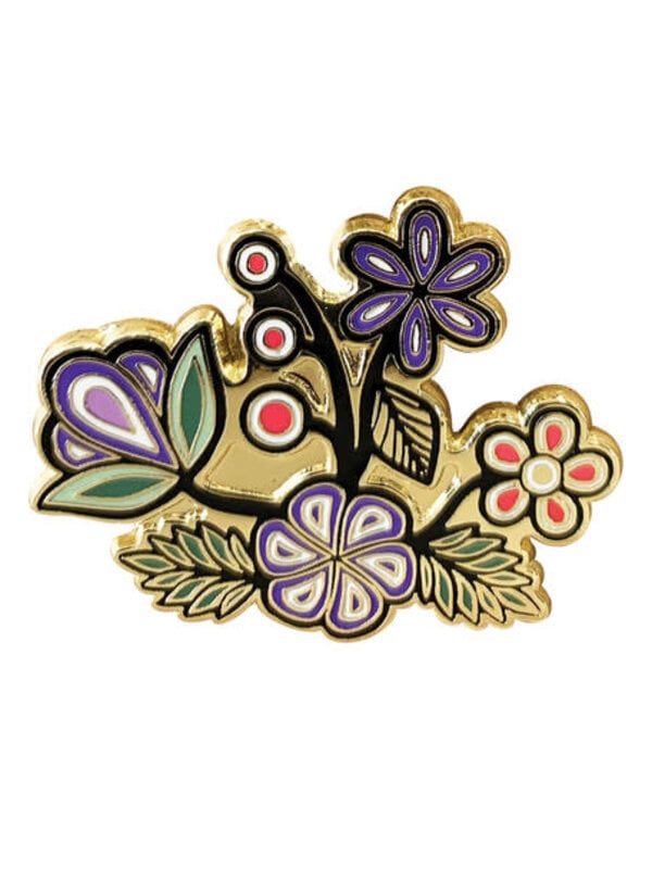 Enamel Pin - Ojibwe Florals by Storm Angeconeb