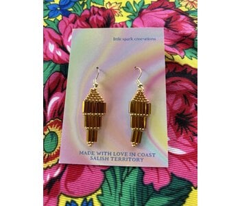 Small beaded Earrings By Little Spark Cree-ations