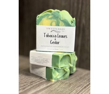 4oz Soap Tobacco Leaves and Cedar by Sweetgrass Soap