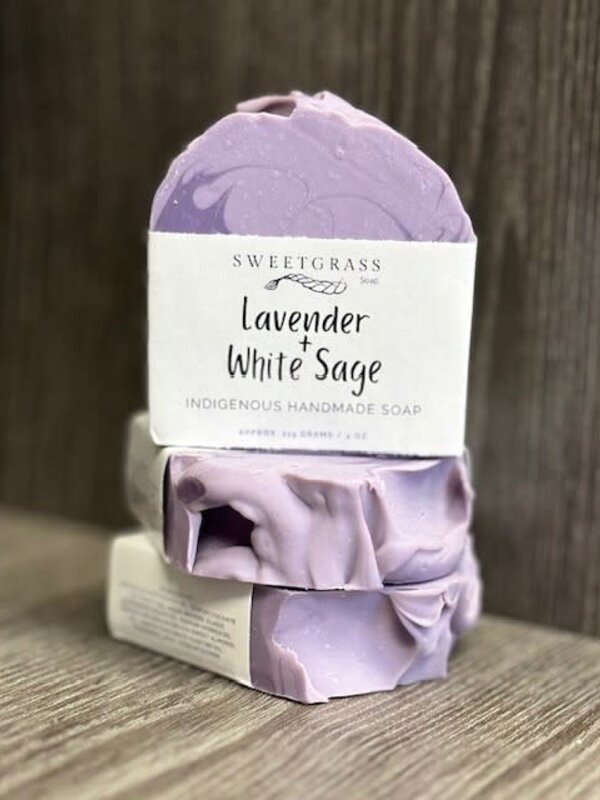 4oz Soap Lavender and White Sage by Sweetgrass Soap