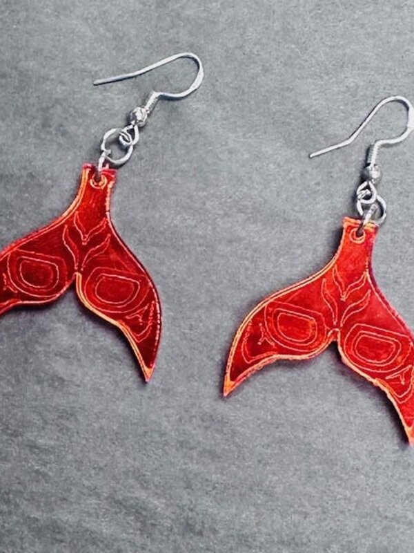 Whale Tail earrings by Atleo Designs