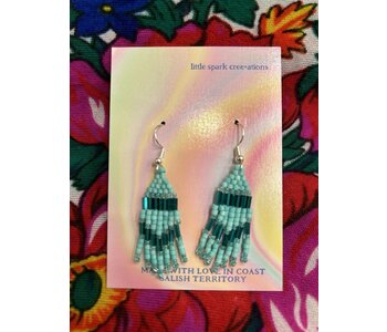 Small beaded earrings by Little Spark Cree-ations