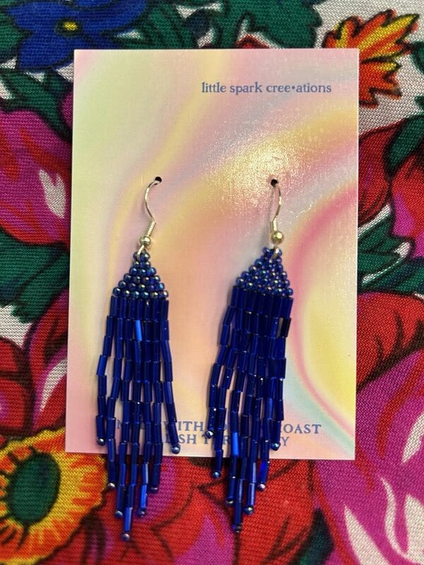 Small beaded earrings by Little Spark Cree-ations