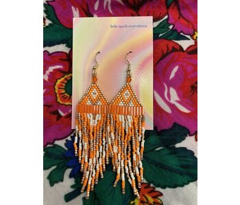 Large Beaded Earrings by Little Spark Cree-ations