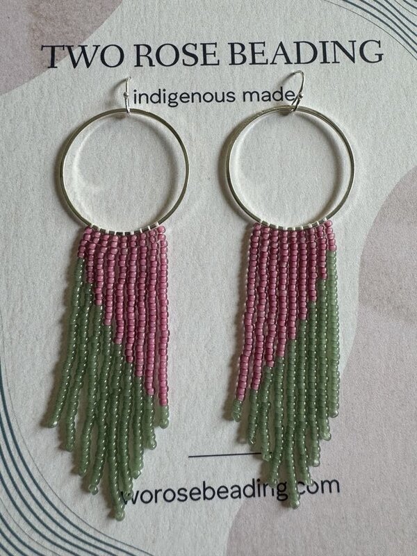 4" Beaded Hoop Earrings by Jenn Carman