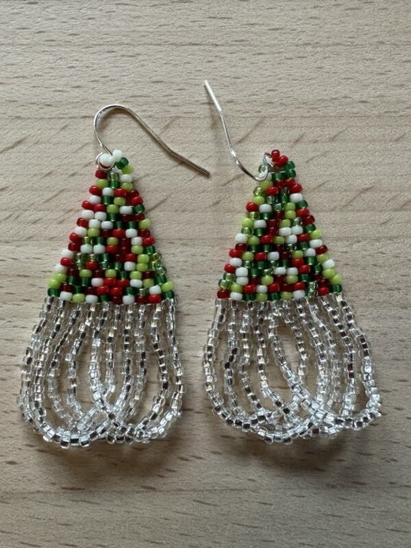 2.5" Beaded Swoop Earrings by Jenn Carman