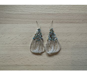 2.5" Beaded Swoop Earrings by Jenn Carman