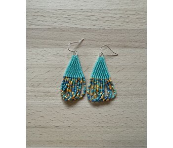 2.5" Beaded Swoop Earrings by Jenn Carman