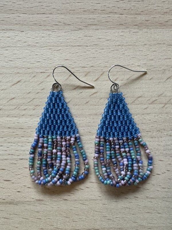 2" Beaded Swoop Earrings by Jenn Carman