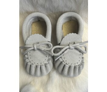 Hand Made Laurentian Chief Baby Moccasin - Ice Suede