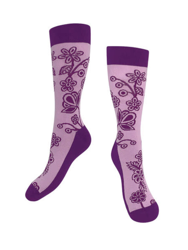 Art Socks - Ojibwe Florals by Storm Angeconeb L