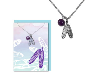 Healing Necklace - Eagle Feathers by Corey Bulpitt