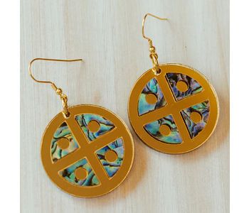 Protector Shield Earrings by Copper Canoe Woman