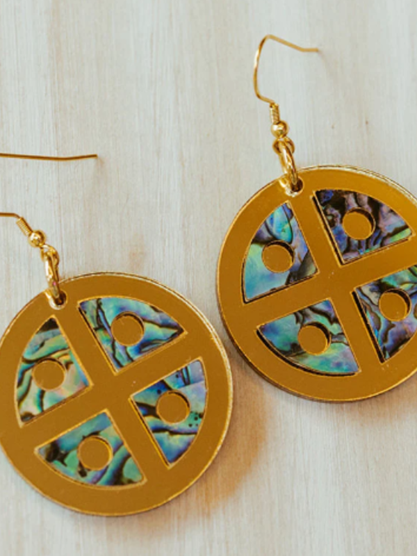 Protector Shield Earrings by Copper Canoe Woman