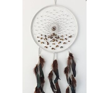 9" Light Gray Energy Flow Dream Catcher